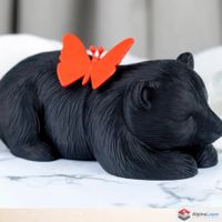 Whimsical Serenity Bear Sculpture - 3D Printed