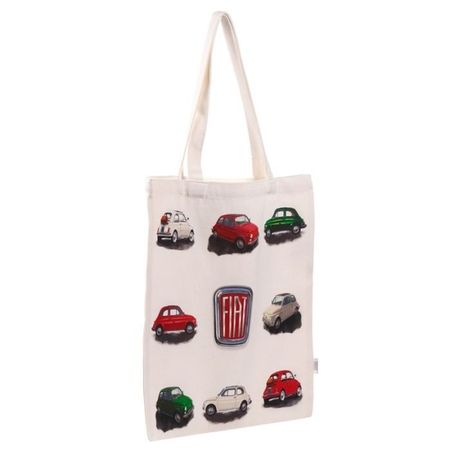 Fiat 500 Tasche Shopper Einkaufstasche bedruckt 39cm, NEU