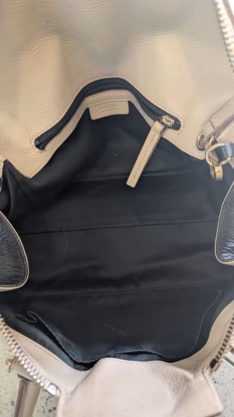 Max Mara Taschen für Damen: MaxMara Handtasche in Beige & Schwarz, Leder – Gebraucht aus Rüfenacht BE von mla_jmf8 3