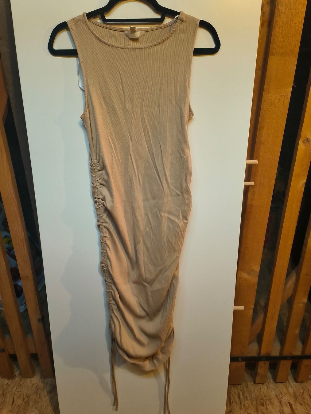 H&M Vestiti: HM Kleid, Beige, Gr. L, gerafft – Usato da Thalwil venduto da jabi