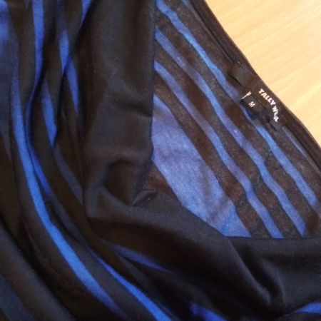 Vintage Oberteil gestreift schwarz-blau / Gr. M