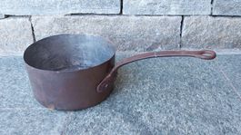 Antike Kupferpfanne, Durchmesser 22 cm, 12 cm tief