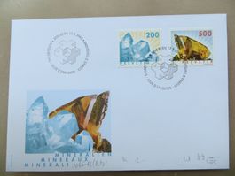 Brief FDC Dauermarken Mineralien 2002