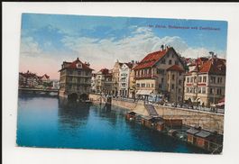 AK 1929 Zürich Rathausquai und Zunfthäuser