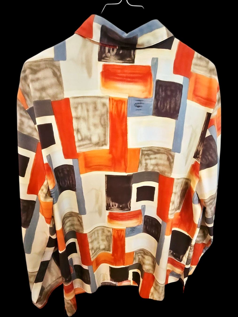 Camicette: C&A Bluse mit geometrischem Muster - Buntes Button-Down-Hemd – Usato da Zug venduto da vinokilo 3