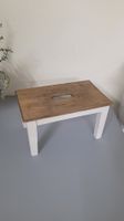 Trittschemel Holz weiss braun guter Zustand