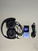 Sony Walkman NW-E394 (8GB) Blau mit Sony Kopfhörer und Kabel