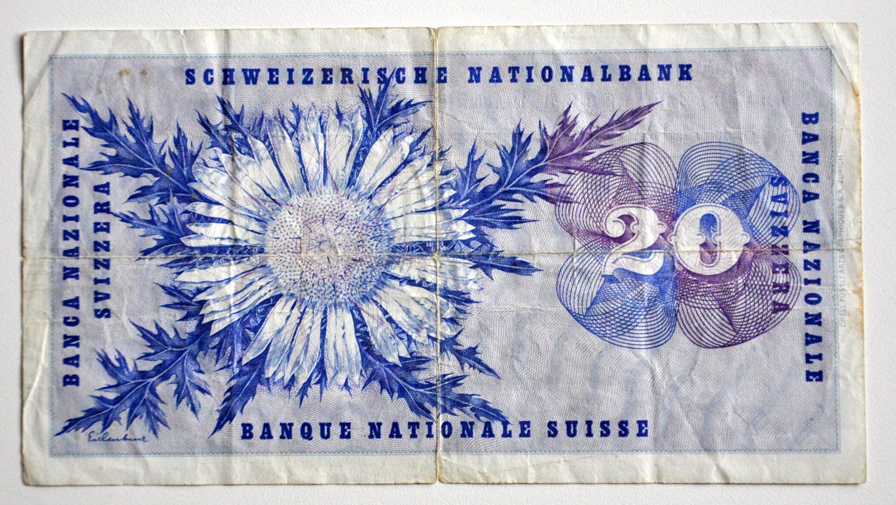 Banknoten: 20 Franken Note – Gebraucht aus Andwil TG von Wanton25 1