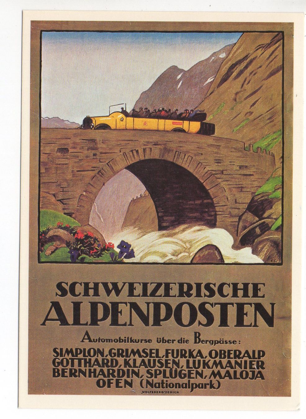 Ansichtskarten: POSTAUTO Simplon Grimsel Furka Oberalp – Neu (gemäss Beschreibung) aus Jona von philajona