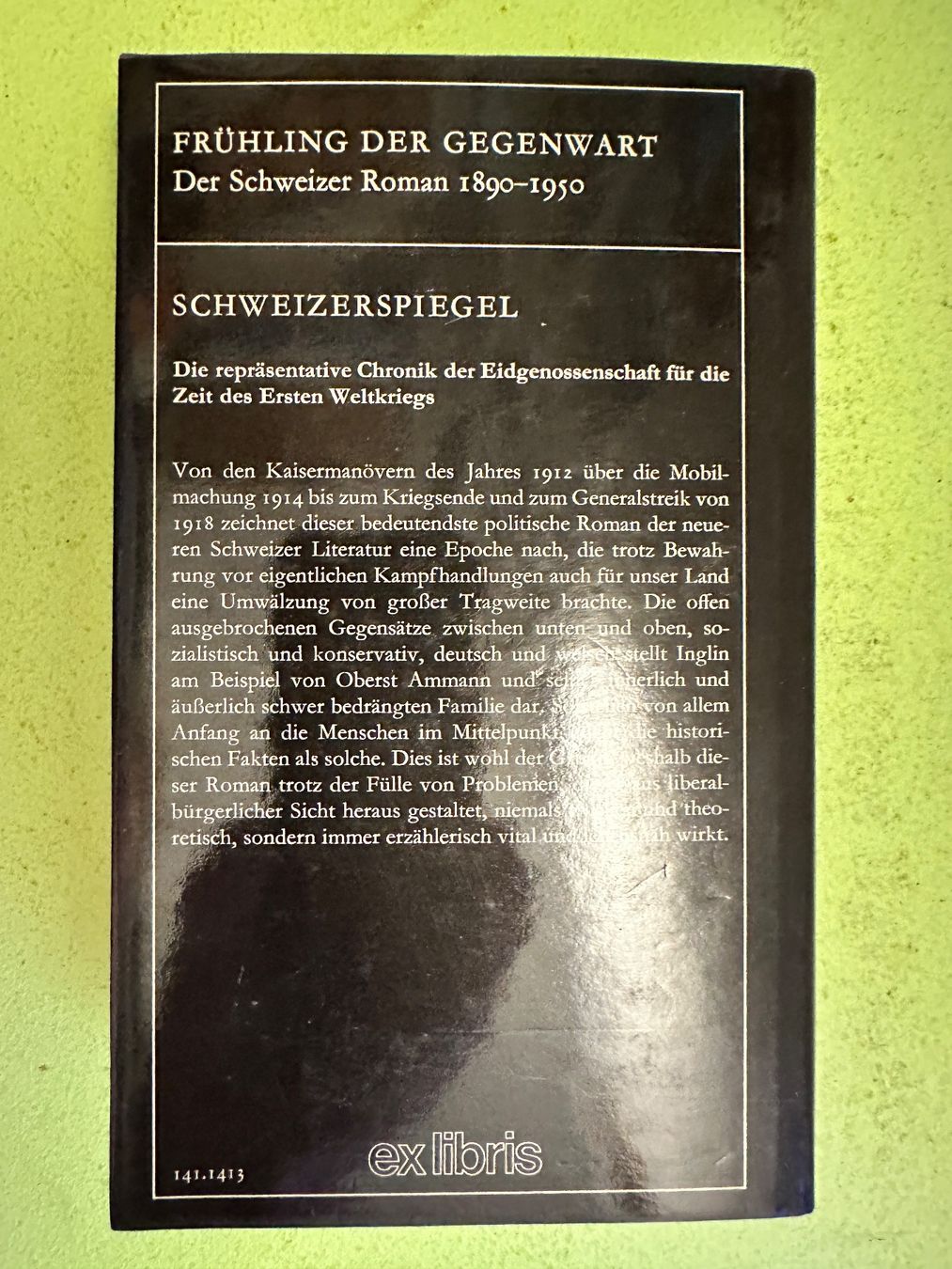 Libri: Meinrad Inglin: Schweizerspiegel. – Usato da Zürich venduto da allp 9