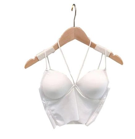 NEUES Crop Top weiss mit integriertem BH Gr. XS - 222653