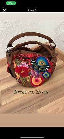 Desigual Handtasche, braun mit bunten Details, Top Zustand!