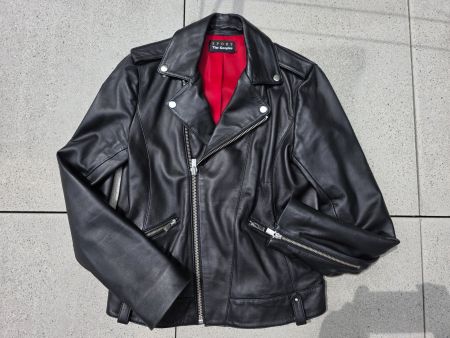 The Kooples Lammleder Jacke schwarz Gr. M