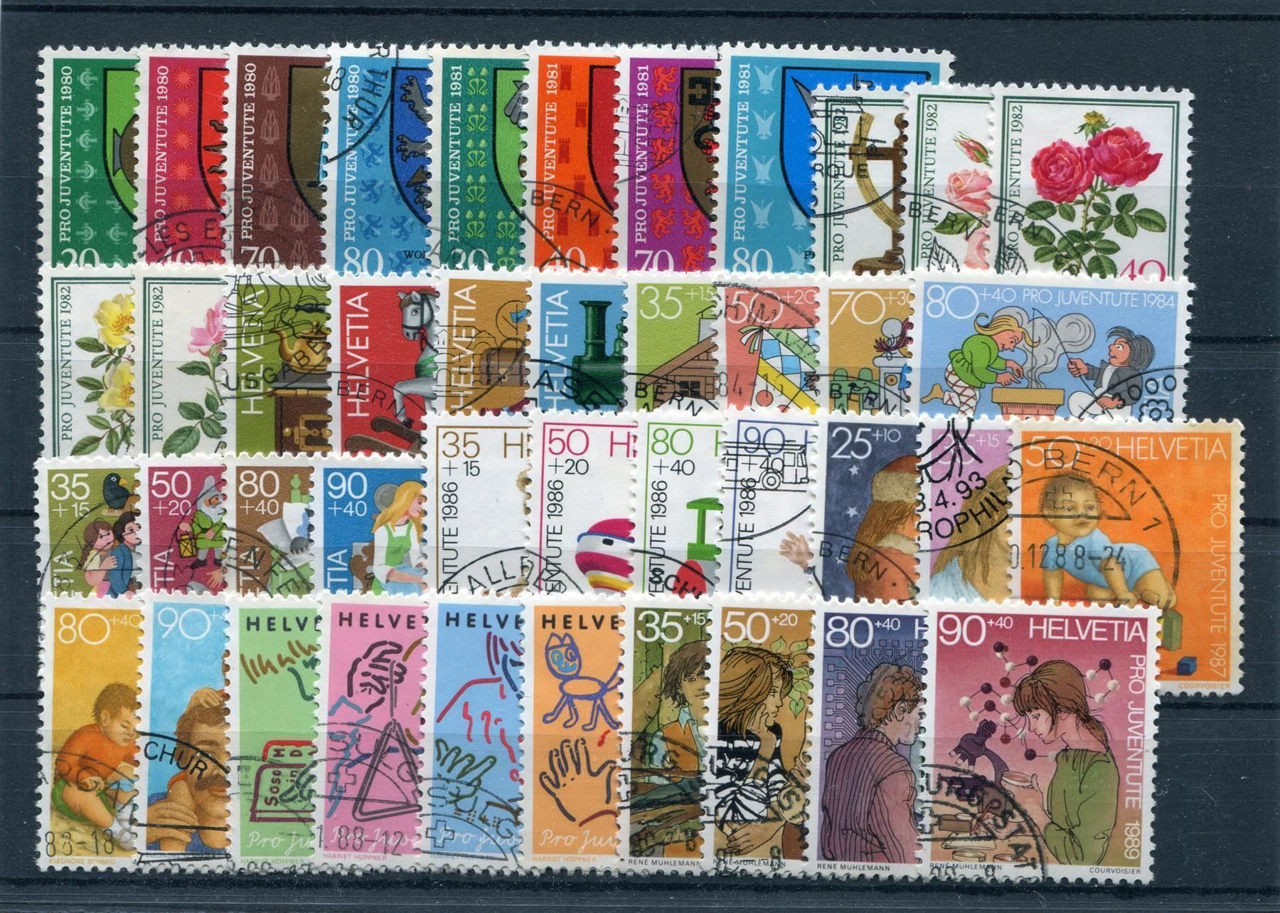 Alle Briefmarken: PJ 1980-89 sauber gestempelt – Gebraucht aus Winterthur von Kyoung