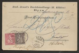 Nachnahme Schweiz 1879 Bern  sitzende Helvetia