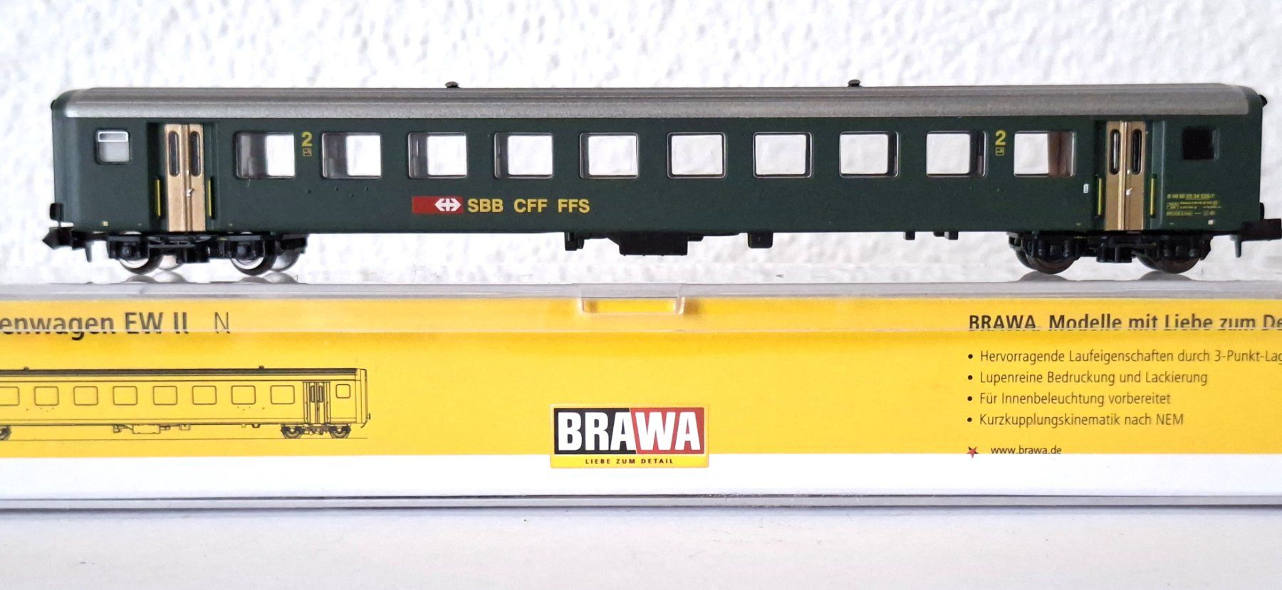 Brawa Modellini di ferrovie: Brawa SBB EW II B 65224 – Usato da Biberist venduto da Ntrains 3