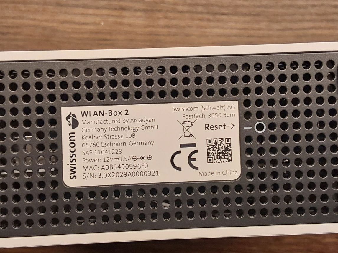 Swisscom Wlan: Swisscom WLAN Box 2 – Gebraucht aus Köniz von scopello12 1