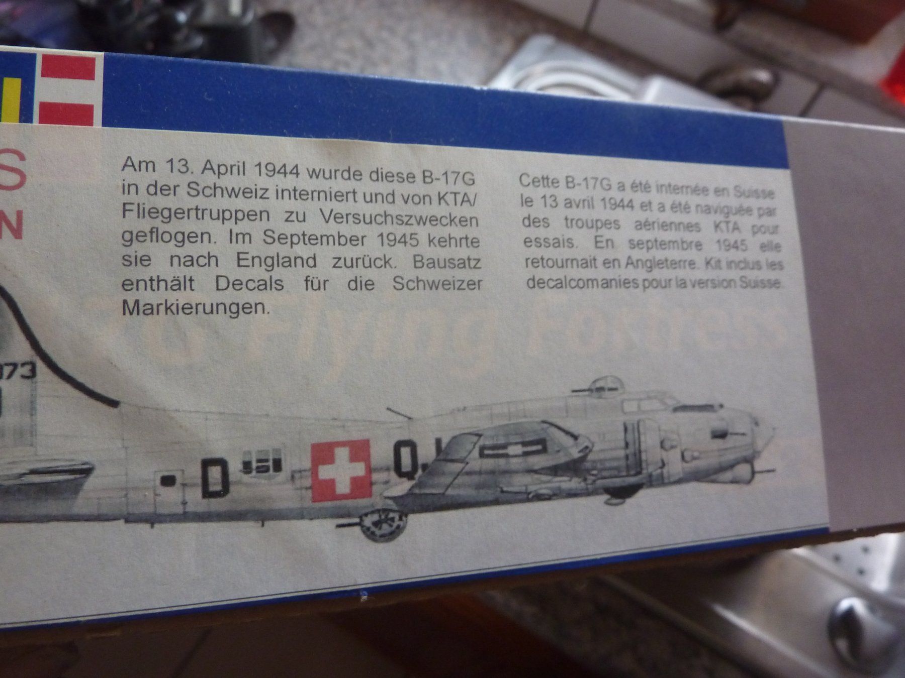 Kit di modellismo & Modellini statici: B-17G SWISS VERSION – Nuovo e nell'imballaggio originale da Balsthal venduto da bouteliee 2