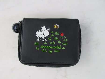 Portemonnaie / Geldbörse Sheepworld; neuwertig aus Leder