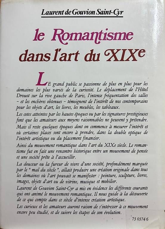 Bücher: Le Romantisme dans l'Art du XIXè – Gebraucht aus Adliswil von Heimite 1