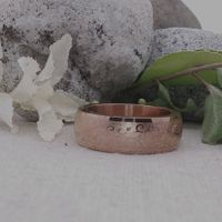 Rosevergoldet 8 mm Ring Edelstahl Grösse 58