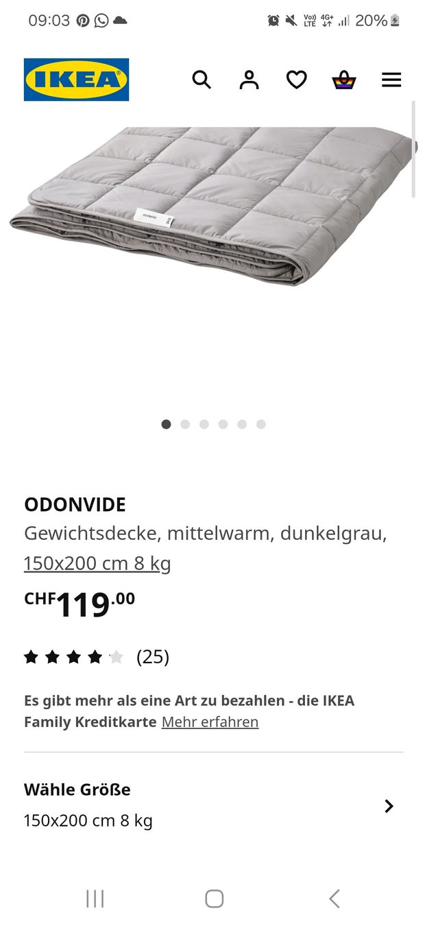 Couvertures: Gewichtsdecke Ikea – Neuf (Voir description) à Unterentfelden par Fabiella
