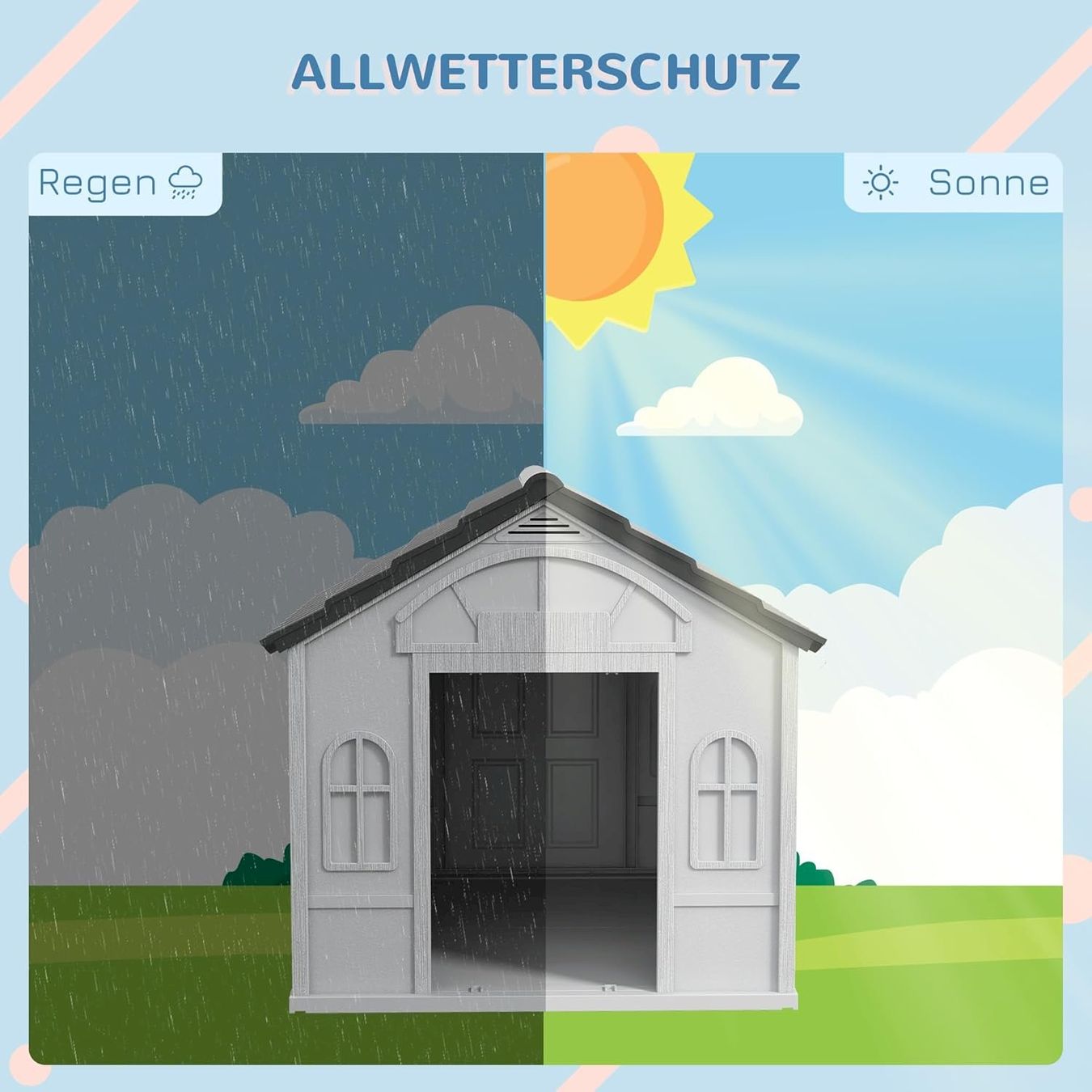 Cucce & Letti: PawHut Hundehütte mit Satteldach – Nuovo e nell'imballaggio originale da Bottighofen venduto da zaap 3