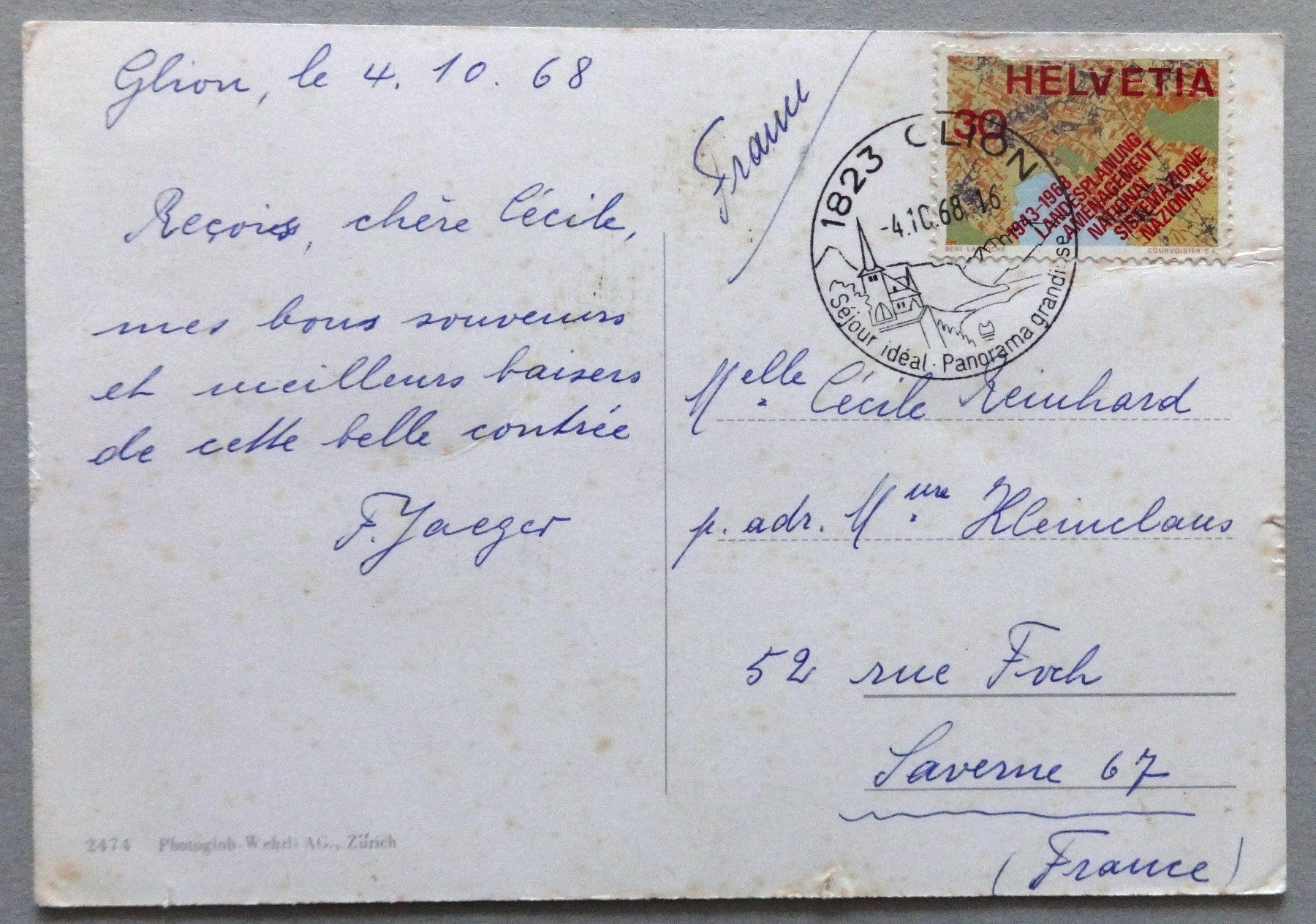 Cartes postales: Montreux - Glion – Défectueux à Fétigny par Billy2miny 1