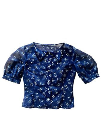 1930s Hand Made Repro Cotton Blue Ski