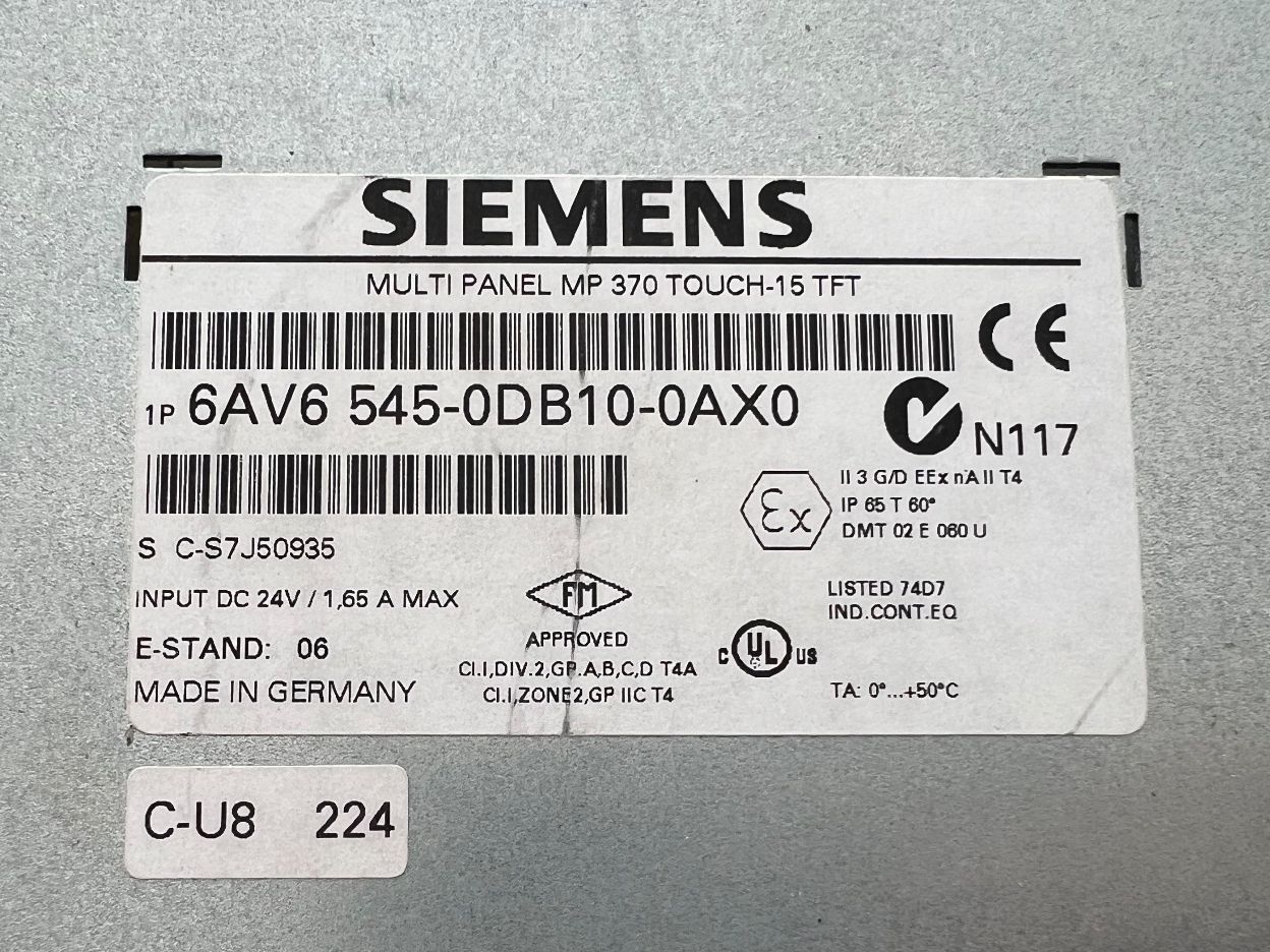 Siemens Studioequipment: Siemens Simatic Panel / MULTI PANEL MP 370 TOUCH-15 TFT – Gebraucht aus Romanshorn von Heizungsreglerkaufen 2