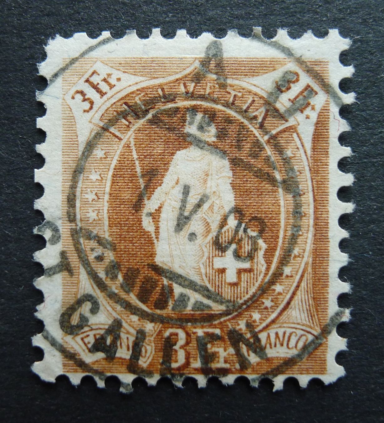 Tutti i francobolli: 100B, Vollstempel AU SG, Kat: 140.- – Usato da Ebikon venduto da SilvioFreund