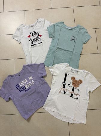 4er Set T-Shirts für Mädchen NEU, Grösse 152-170