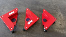 3x Eck-Transportroller / Möbelroller – Schwerlast – 3 Lenkro