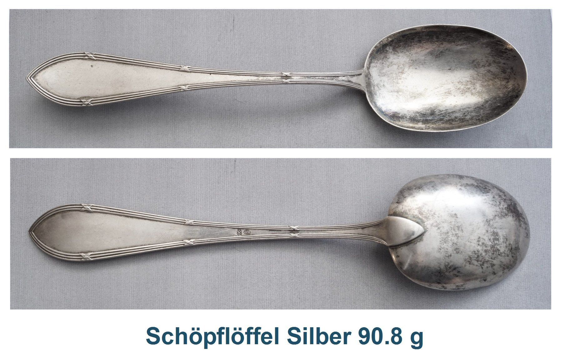 Jezler Cucchiai: Schöpflöffel Silber 90.8 g – Usato da Flamatt venduto da samowarow