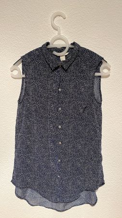 Bluse, ärmellos, Grösse S, dunkelblau