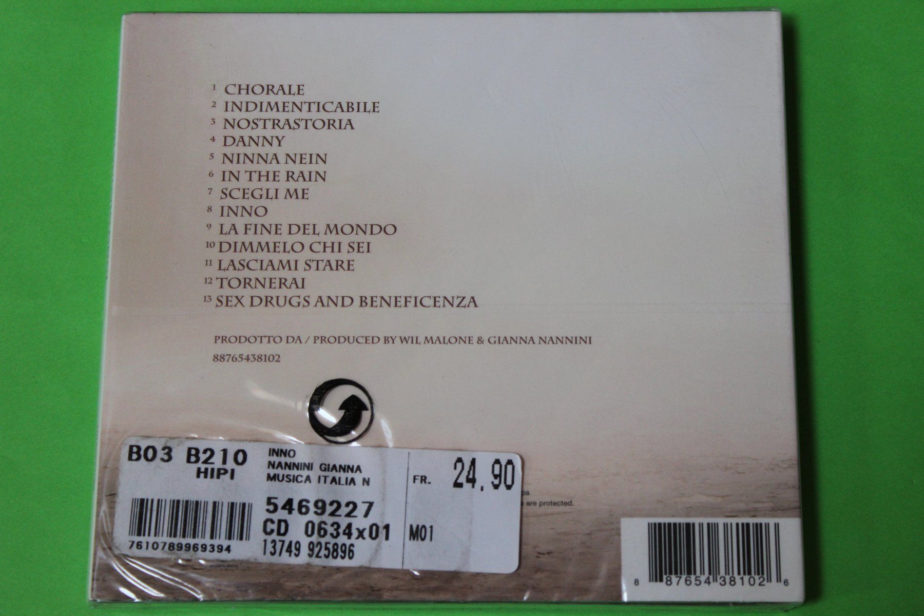 CD: GIANNA NANNINI - INNO CD originalverpackt, vergriffen – Nuovo e nell'imballaggio originale da Tübach venduto da JamesStone 5