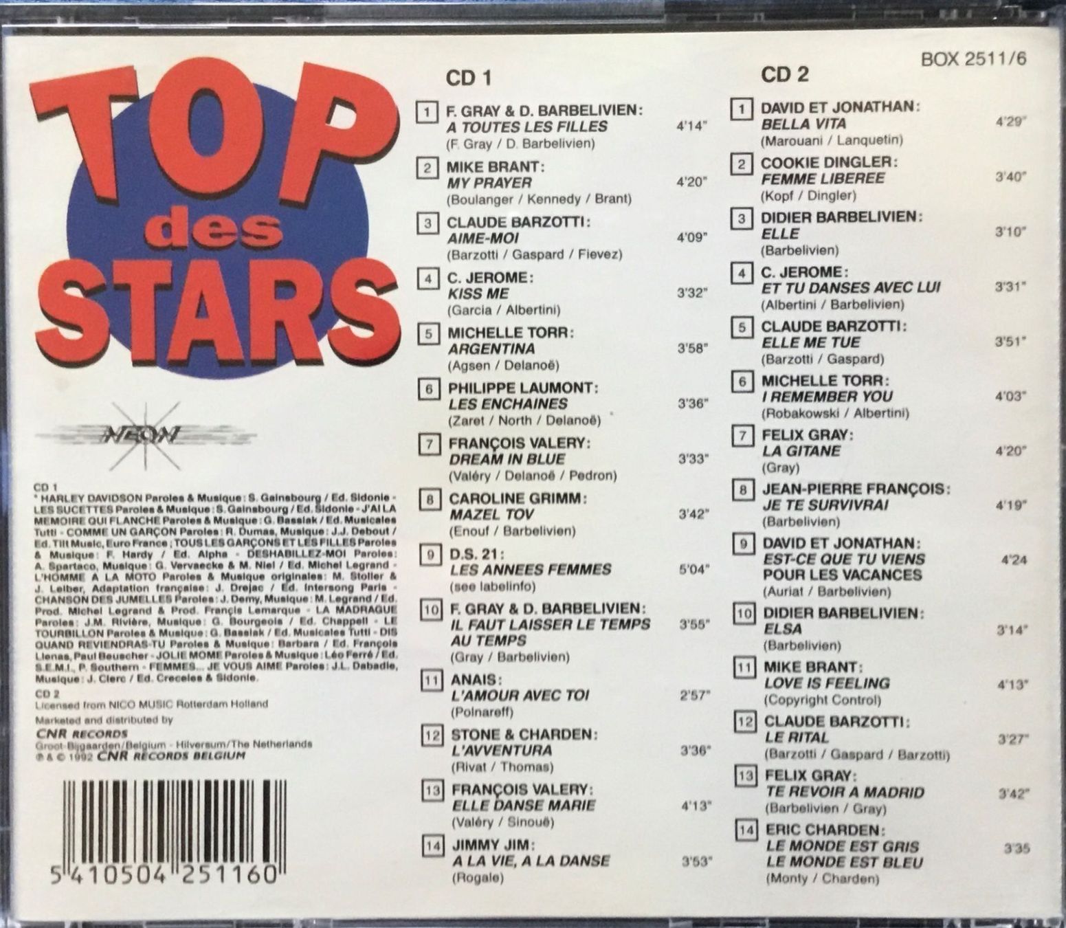 CDs: (4CD) Top des Stars Volume 1 + 2 – Gebraucht aus Serneus von kowalsky1 1