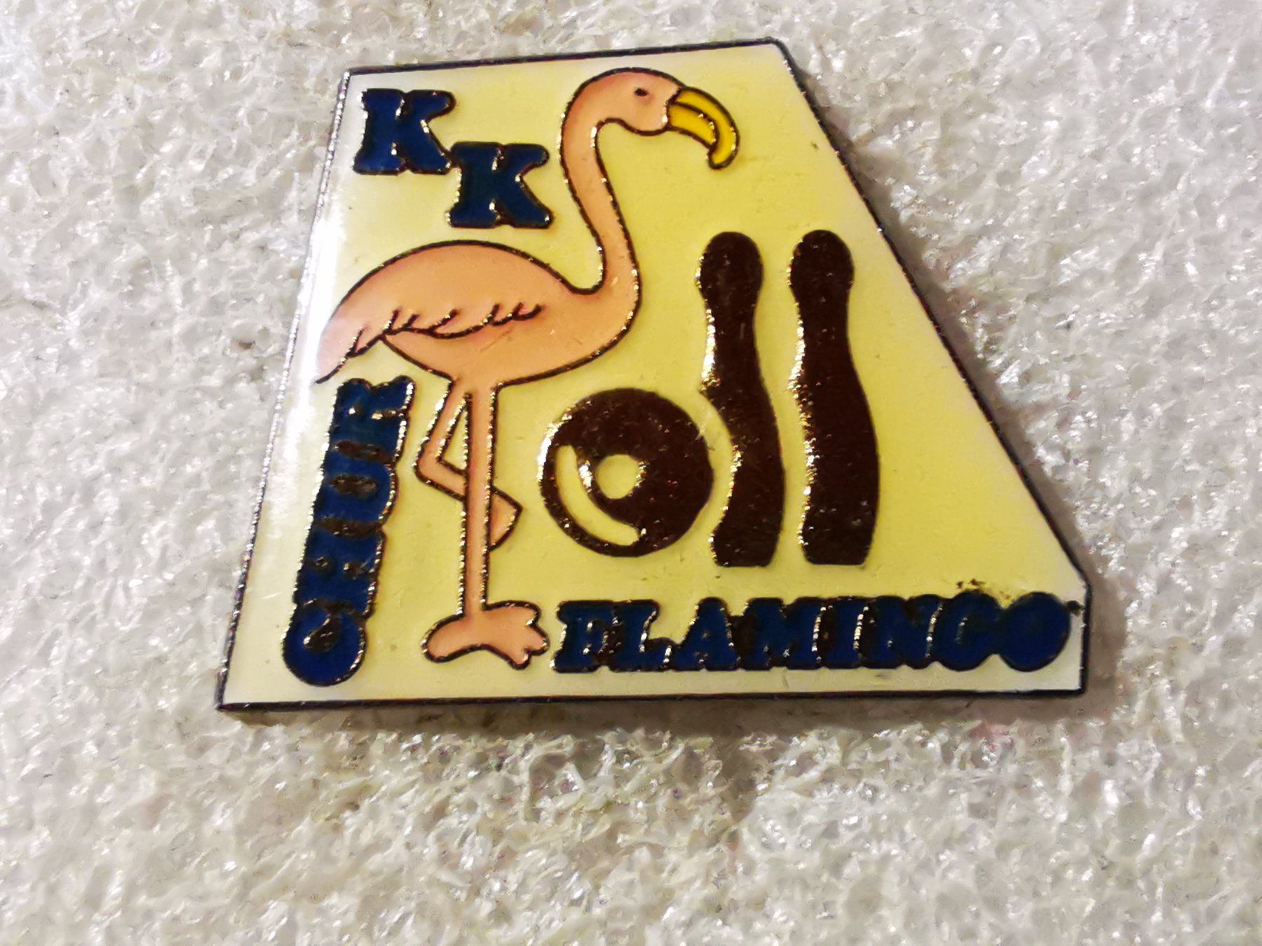 Placchette & Badge: Ansteckpin 196: KK Flamingo – Usato da Oppligen venduto da Pin-Fall-Shop