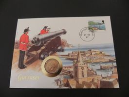 Münzbrief - 1987 - Guernsey 5 New Pence 1987