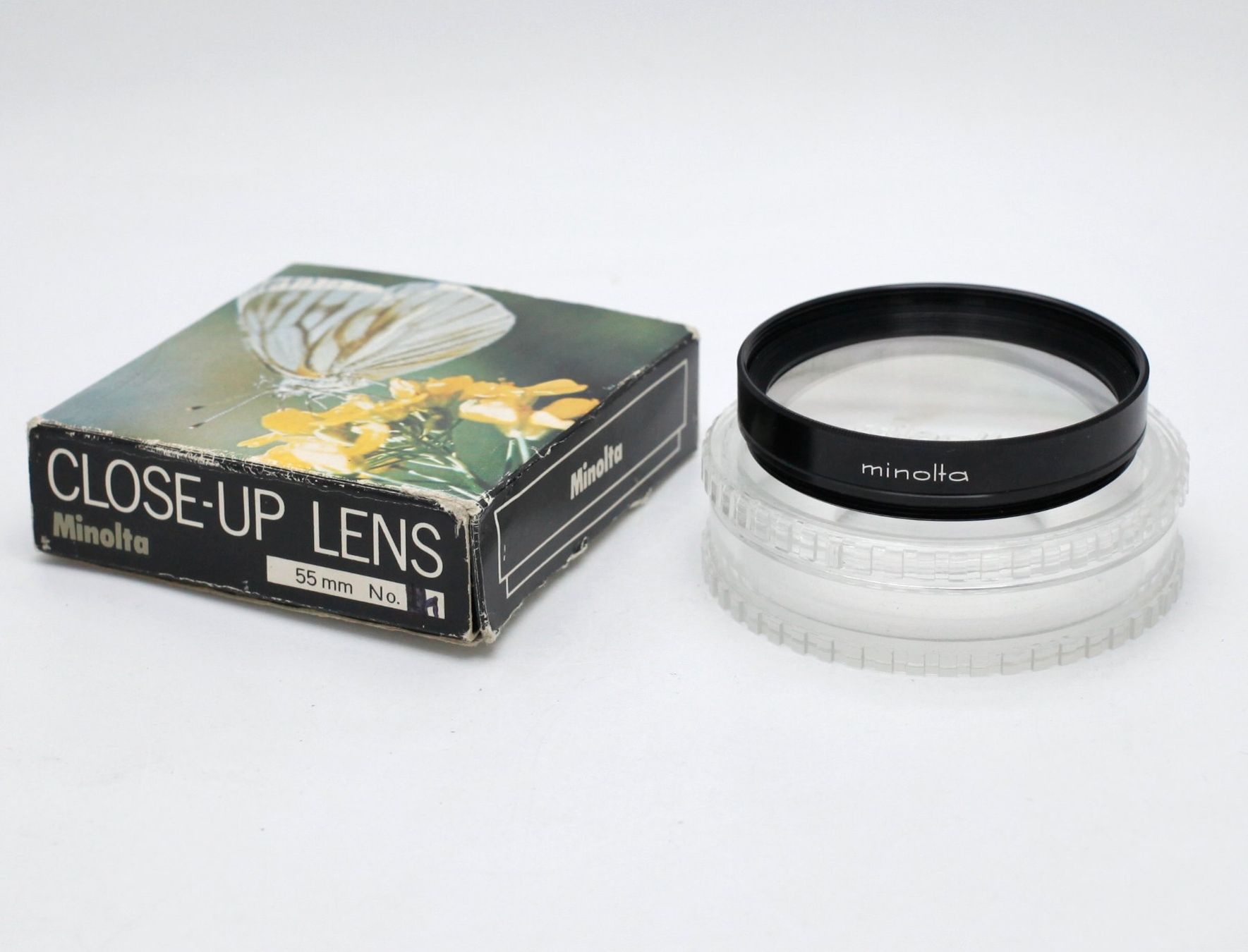 Minolta Obiettivi: Minolta Achromat Makro-Linse No.1 oder Nr.2 mit 55mm Gewinde – Usato da Birsfelden venduto da Foti-Virus 1