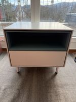 Pfister Nachttisch mit Schublade, blau/weiss Neu