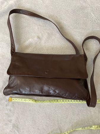 Sac en cuir vintage Enny Made in Italy - Brun foncé 👜✨