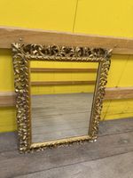 Goldener Vintage Spiegel mit Ornamentrahmen, Top!