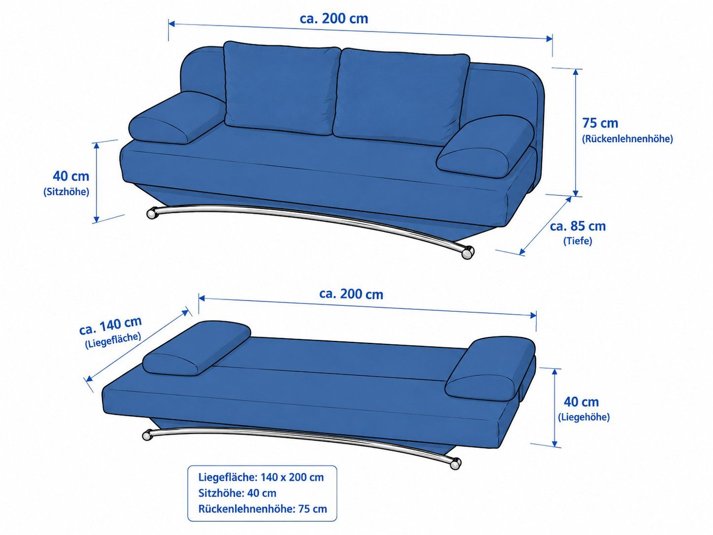 Livique Sofas: Schlafsofa mit Bettfunktion – Gebraucht aus Volketswil von Dokinka 7