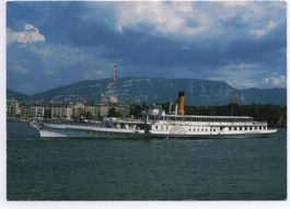 GENÈVE En rade, Le Bateau Helvetie, Stempel Schiff Simplon