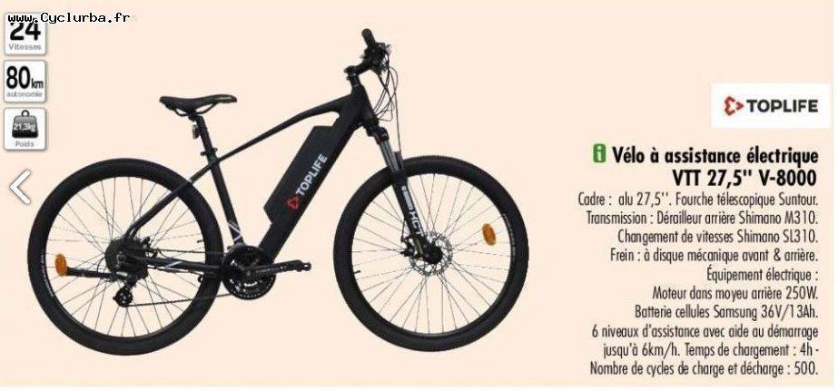 Velo assistance discount electrique top life