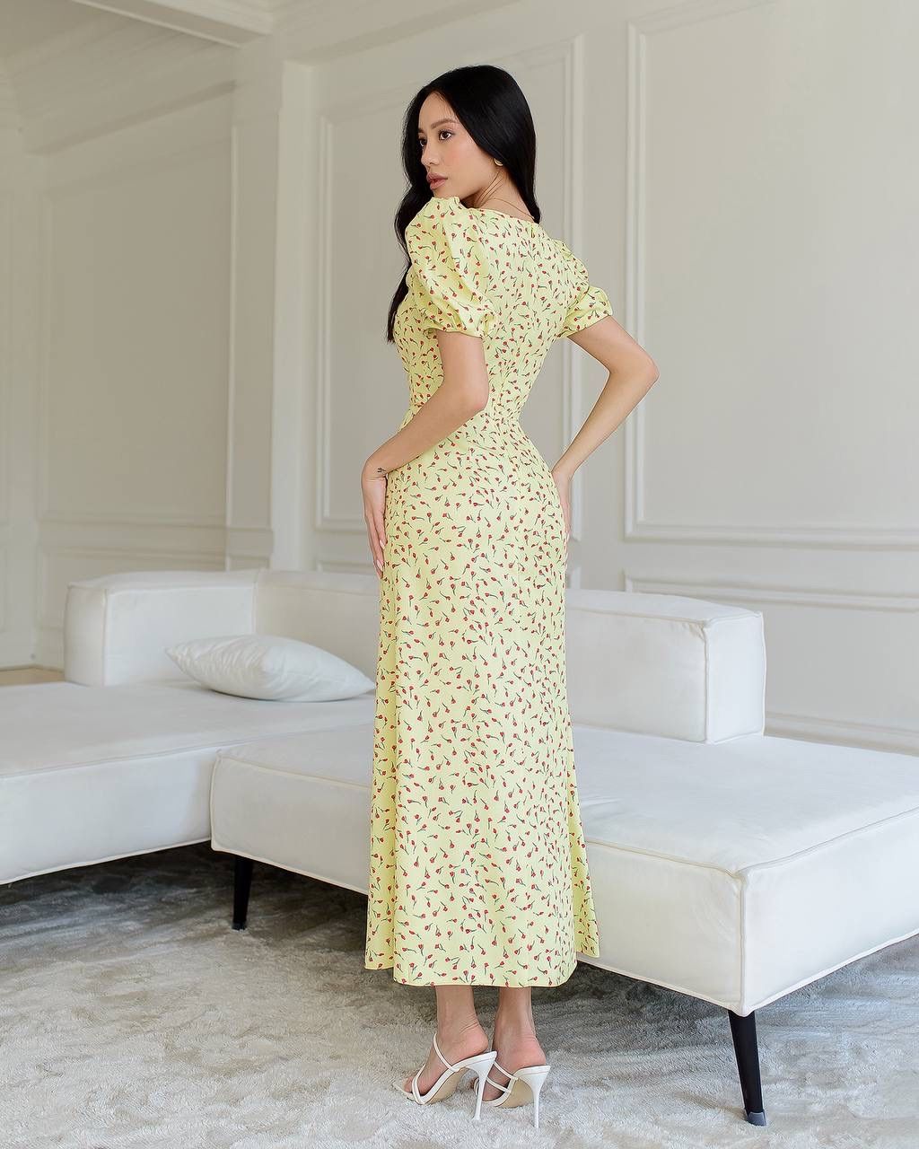Kleider: Yellow Summer Midi Dress Size: M – Neu und originalverpackt aus Zürich von Ms.Me-Fashion 1