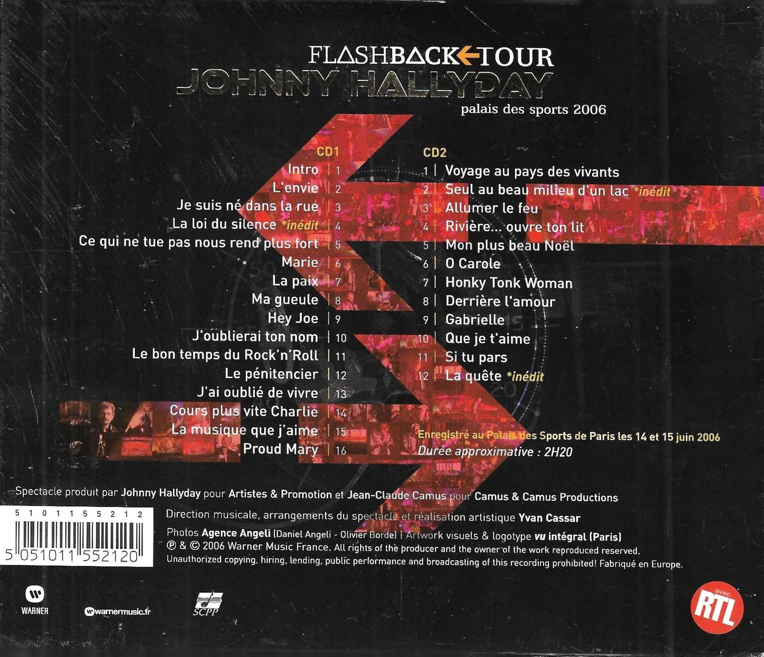 CD: Johnny Hallyday 2 CD's Digipack - Flashback Tour – Usato da Savagnier venduto da Ne2065 1