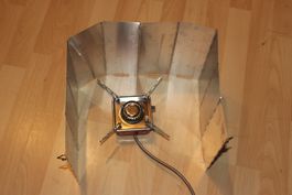 mit Piezozündung Windschütz+Gas kocherKlein Faltbar camping