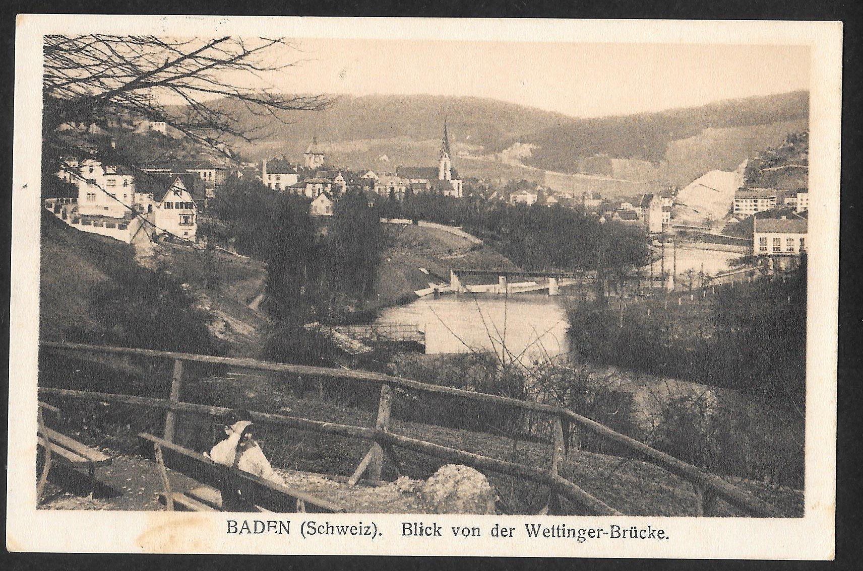 Cartoline postali: Baden Blick von der Wettinger-Brücke – Usato da Olten venduto da clotaldi